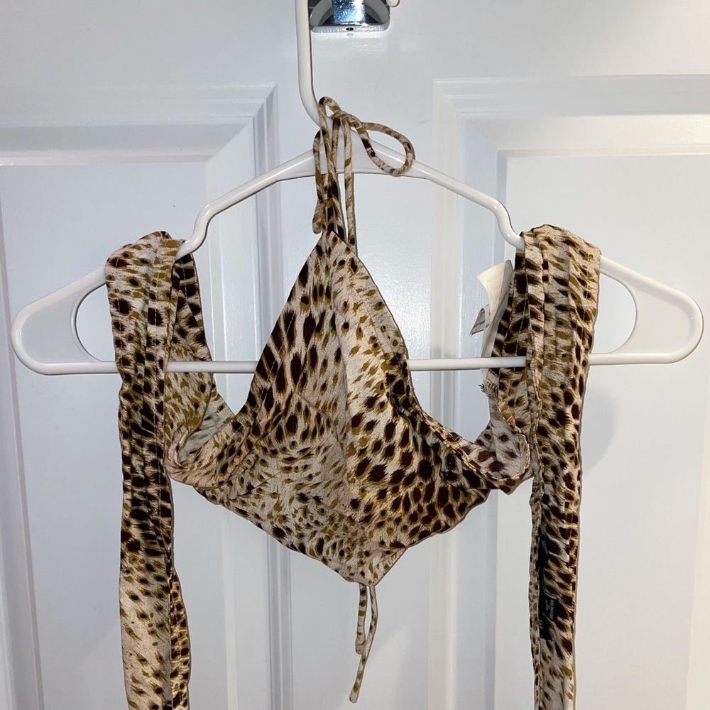 Motel Rocks Cheetah Halter Top - Picture 2 of 2